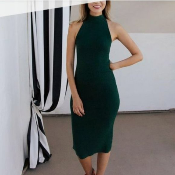 Janissa Mock Neck Midi Dress - Picture 1 of 5